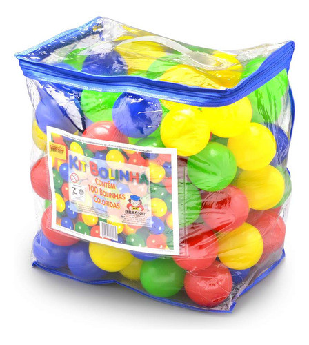 Bolsa Com Bolinhas - Kit 100 Bolinhas Coloridas De Plástico 0