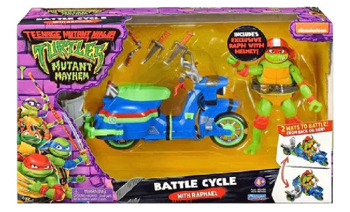 Playmates Tmnt Mutant Mayhem Raphael Battle Cycle 83430 0