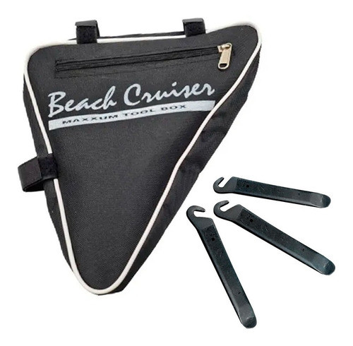 Kit Bolso Triangular Para Cuadro Bici Llaves Saca Cubierta 0