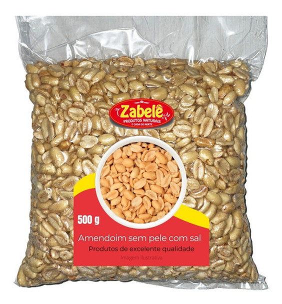 Amendoim Sem Pele Com Sal 500g - Melhor Qualidade - Oferta 0