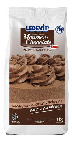 Mousse Chocolate Polvo Ledevit Bolsa 1 Kg - Ciudad Cotillon 0