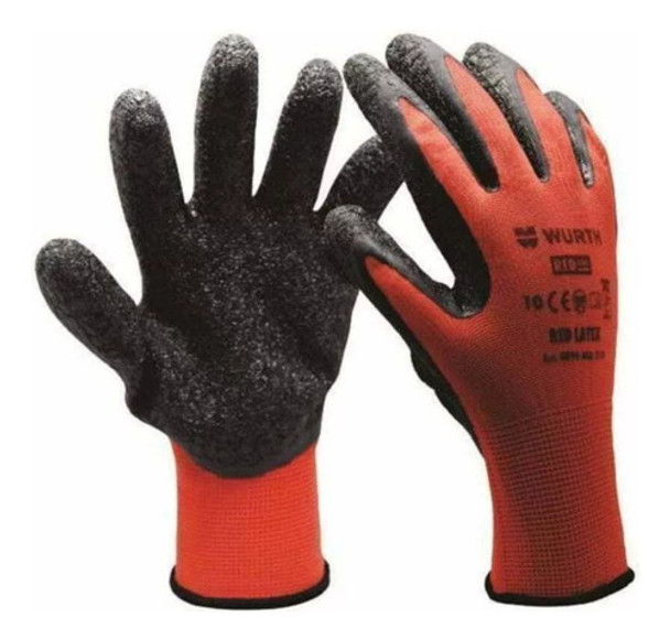 Guantes De Trabajo Latex Rojo 0