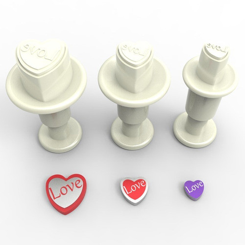 Cortante Eyector X 3 Corazón Love - Sprinkles 0