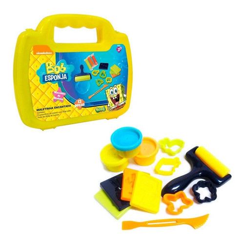 Kit Massinha De Modelar Maleti Bob Esponja 3 Massas - Sunny 0