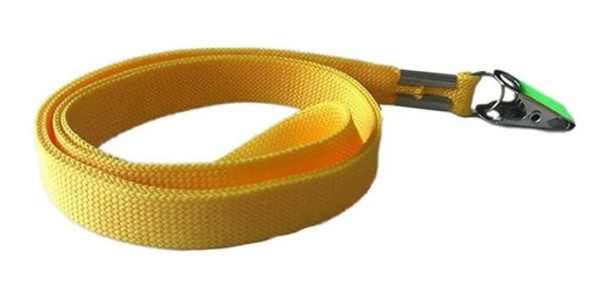 Cordão Para Crachá Com Jacaré Amarelo 12mm Cassmar 10un 0