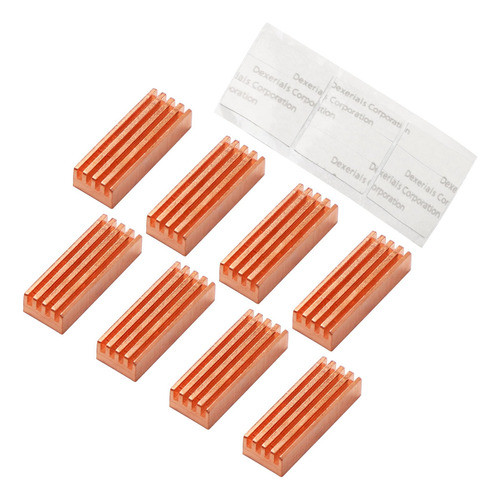 Uxcell 8 Piezas De Cobre Memoria Chipset Ic Enfriamiento Dis 0