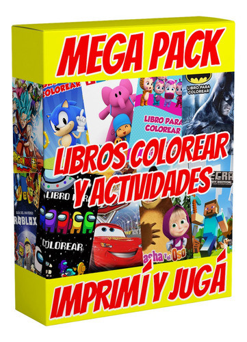 Kit Imprimible Libritos Libros Colorear Pintar Mega Pack 0