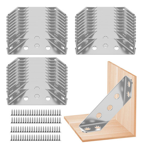 Conector Universal De Canto Para Móveis De Aço Inoxidável De 0