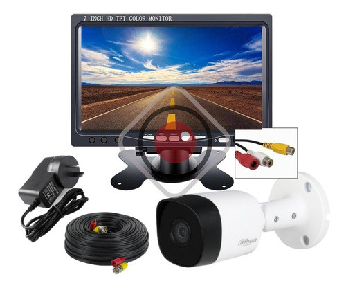 Kit Seguridad Monitor 7  Camara Infrarroja Listo P/ Conectar 0