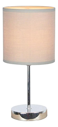 Simple Designs Home Lt2007-gry, Mini Lámpara De Mesa Básica 0