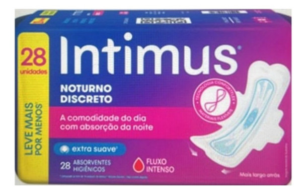 Absorvente Intimus Gel Dia E Noite Ultrafino C/abas C/28 0