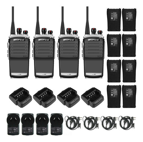 Handy Baofeng Kit X 4 Ks-305 Radio Uhf 5w 16ch 10km + Extras 0