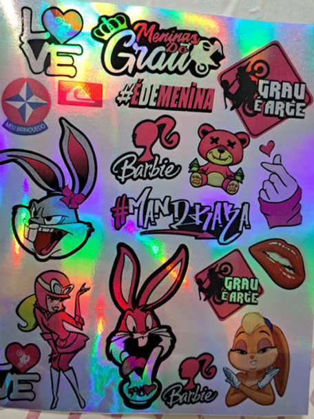 Pack X2 Planchas De Calcos Tornasoladas Vinilo Vehicular 0