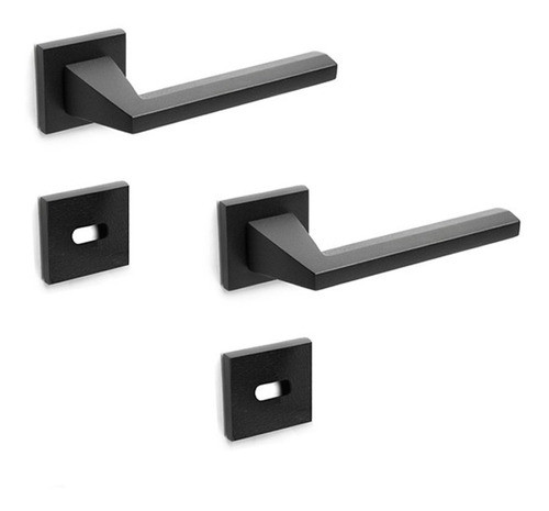 Manija Picaporte Doble Balancin Gioia Terra D Bronce Negra! 0