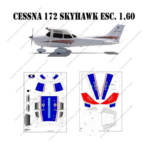 Cessna 172 Skyhawk 1.60 Papercraft 0