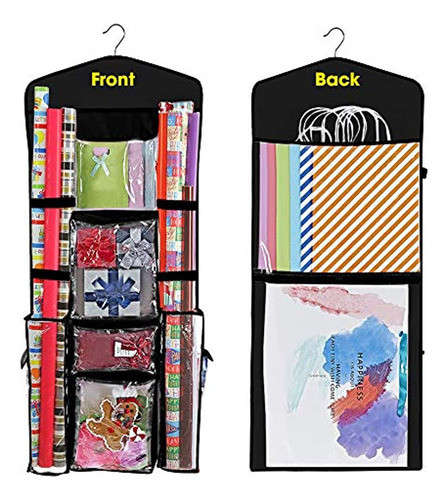 Organizador De Almacenamiento De Papel De Regalo De Doble Ca 0
