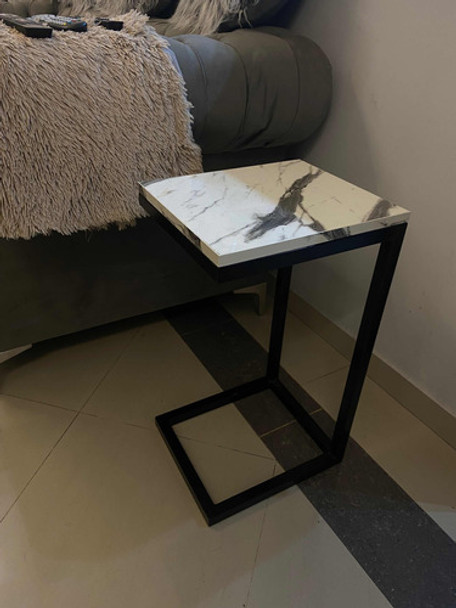 Mesa Auxiliar Arrime Lamigloss Simil Marmol Ultra Brillo 0
