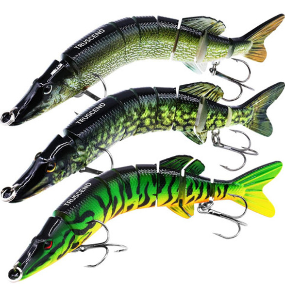 3 Señuelos Pesca Preaparejados.cebos Pesca Agua Salada/dulce 0