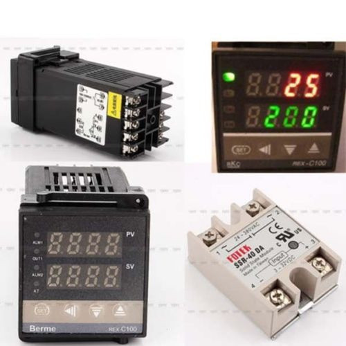 Rex-c100 De Pid Digital Temperatura Controlador +max.40a Ssr 0