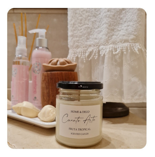 Vela Velas De Cera De Soja Aromática Frutal Tropical 200gr 0