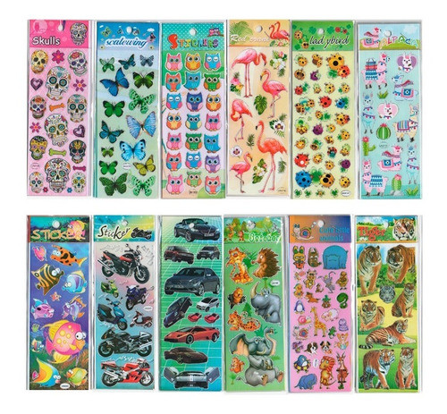 100 Planchas Stickers Infantiles Souvenir Surtidos Norca 0