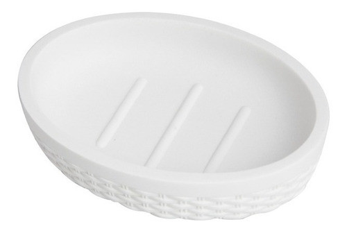 Jabonera Trenzada Blanca En Poliresina 0