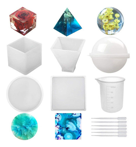 Pilar De Cristal Em Molde Epóxi De Silicone Para Resina E . 0