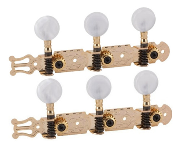 Kit Tarraxas P/ Violão Pino Grosso Douradas Deval Export 230 0