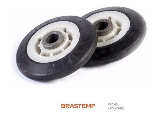 Kit 2 Roldanas Do Tambor Secadora Brastemp Compacta Original 0