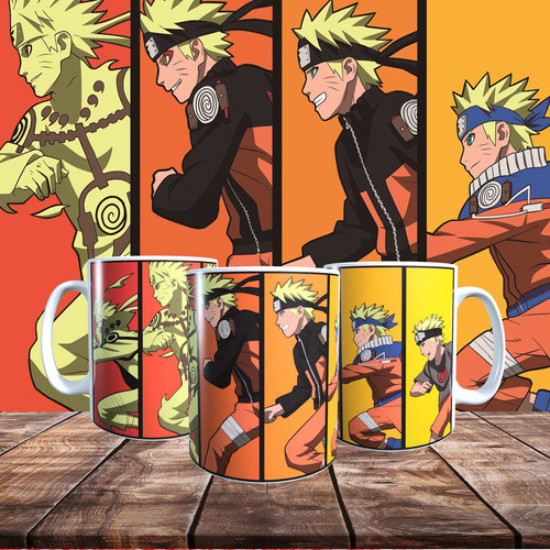 Taza Personalizada Diseño Naruto Evolución  T487 0
