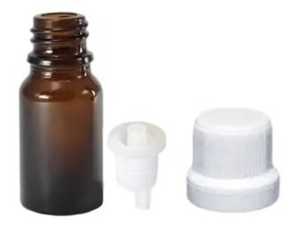 Vidro Ambar 5ml Com Batoque Gotejador E Tampa Lacre -25 Unid 0