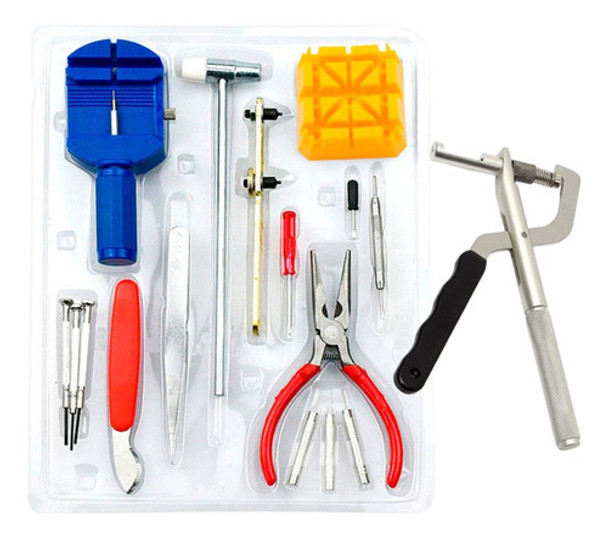 Kit Relojoeiro Ferramentas Manutenção + Alicate Saca Pino 0
