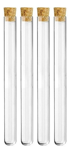 20 Tubos De Ensayo Fondo Redondo 18x180mm C/ Corcho 0