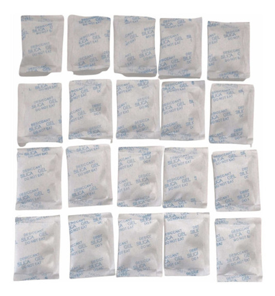 Pack X20 Unidades Silica Gel Bolsitas Antihumedad 1g Silice 0