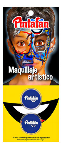 Maquillaje De Color Azul Pack X1 (2u) - Cotillón Waf 0