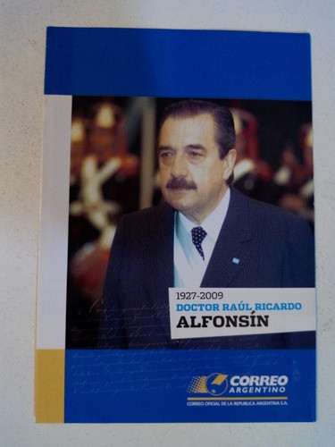 Volante Filatélico 1131.  1927-2009 Doctor Raúl Ricardo Alfo 0