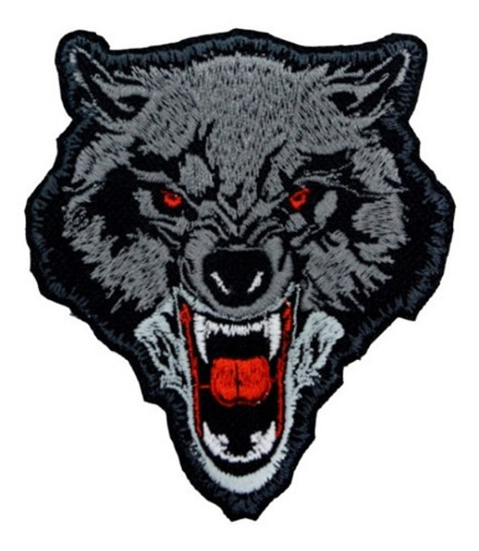 Parche Bordado Lobo Salvaje Animal Wild Motoquero Rock Moto 0