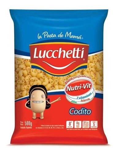 Pack X 3 Unid Fideos  Codito 500 Gr Lucchetti 0