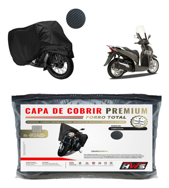 Capa Cobrir Honda Sh 300i Premium Impermeável Forrada Black 0 Capa Cobrir Honda Sh 300i Premium Impermeável Forrada Black 0