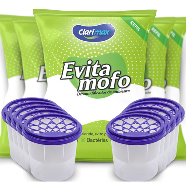 Evita Mofo Refil - Antimofo 5kg + 10 Potes Para 130g 0 Evita Mofo Refil - Antimofo 5kg + 10 Potes Para 130g 0