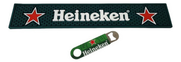Bar Mat Esterilla Heineken Escurridor Barra + Destapador Bar 0