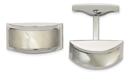 Cufflinks Chisel Aço Inoxidável Polido Olho De Gato 0
