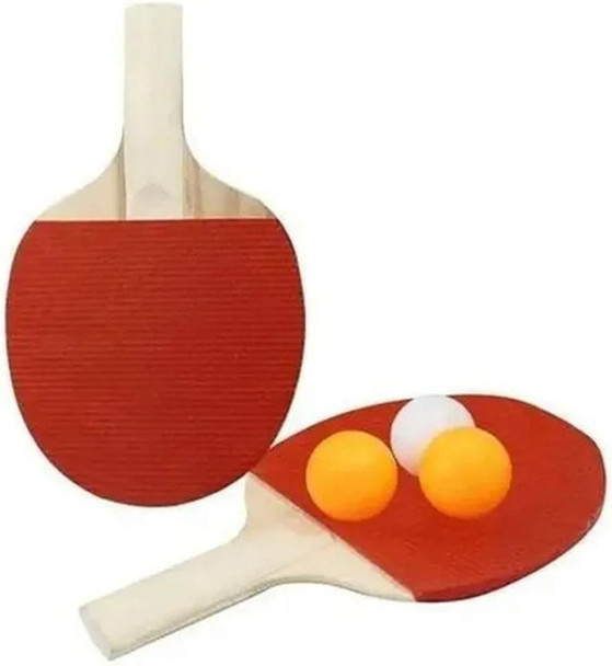 Kit Raquete Ping Pong Divertido  Com 3 Bolinhas Coloridas 0 Kit Raquete Ping Pong Divertido  Com 3 Bolinhas Coloridas 0