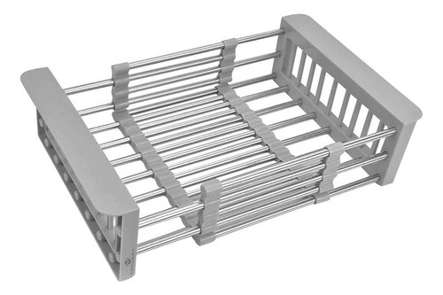 Escorredor De Pia Em Inox Ajustável Multiuso Alças Retráteis 0