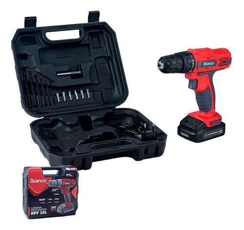 Furadeira/parafusa 12v Bivolt C/maleta/acessórios Branco 0