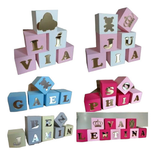 Cubos Con Letras Para Mesas De Dulces. Leer Descripción 0