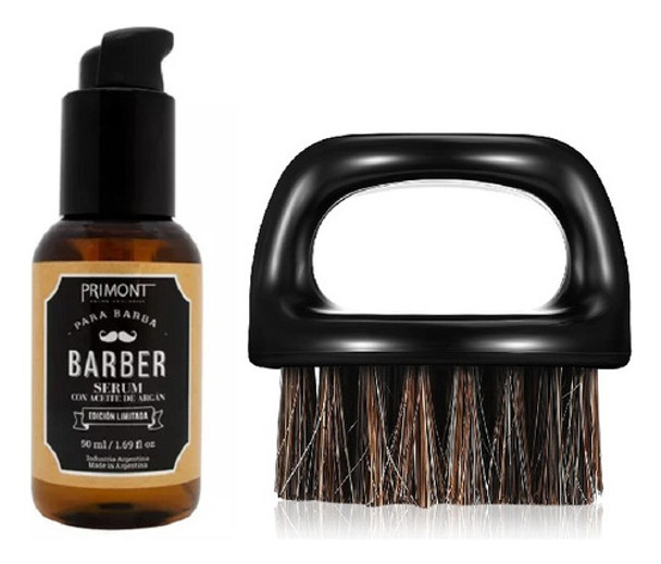 Pack Serum Aceite Barber Primont Y Cepillo Finger Brush 0