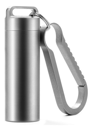 Pastillero Portatil De Titanio De Metal, Llavero Organizador 0