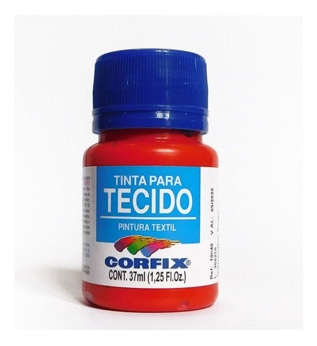 Tinta Para Tecido Fosca Corfix 313 Vermelho Fogo 37ml 0