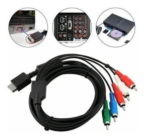 Cabo Av Video Componente Para Ps2 Ps3 0